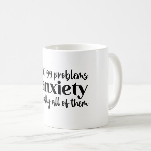 中分類99メンタルヘルスおもしろいギフトに関する問題 コーヒーマグカップ (正面右)