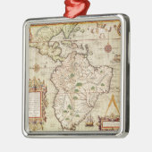 中南米の地図 メタルオーナメント (左)