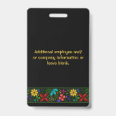 中南米エレガントフォークフローラ従業員 バッジ (裏面)