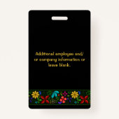 中南米エレガントフォークフローラ従業員 バッジ (裏面)