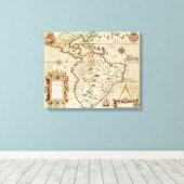 中南米地図 キャンバスプリント (インサイチュ (ウッドフロア))