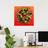 中南米/メキシコイラストレーションアートポスター ポスター (ホームオフィス)