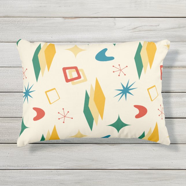 中原子モダン中世紀形状モダンレトロ アウトドアクッション (正面)