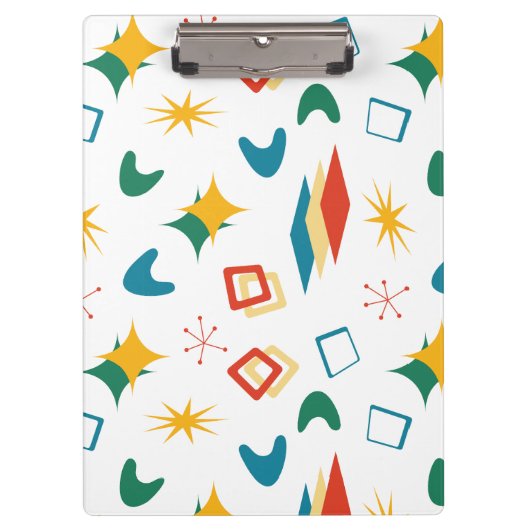 中原子モダン中世紀形状モダンレトロ クリップボード (正面)