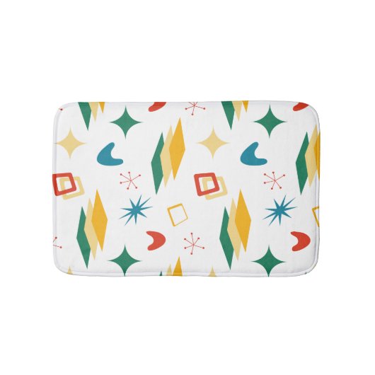 中原子モダン中世紀形状モダンレトロ バスマット (正面)