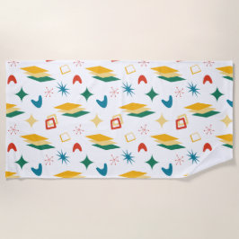 中原子モダン中世紀形状モダンレトロ ビーチタオル