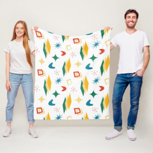 中原子モダン中世紀形状モダンレトロ フリースブランケット