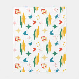 中原子モダン中世紀形状モダンレトロ フリースブランケット