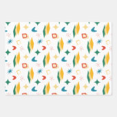 中原子モダン中世紀形状モダンレトロ ラッピングペーパーシート (正面2)