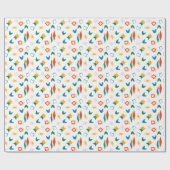 中原子モダン中世紀形状モダンレトロ ラッピングペーパー (フラット)