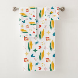 中原子モダン、レトロ中世紀形モダン状 バスタオルセット