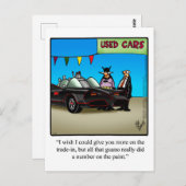 中古おもしろい車ユーモアポストカード ポストカード (正面/裏面)