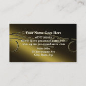 中古の自動車、贅沢な金ゴールドのスポーツ・カーのロゴ 名刺 (裏面)