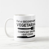 中古の菜食主義のおもしろマグカップ コーヒーマグカップ (左)