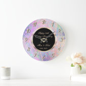 中古グラデーション金ゴールド曼荼羅25結婚年記念 ラージ壁時計 (ホーム)