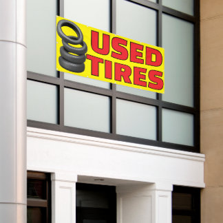中古タイヤ販売 自動車タイヤショップ 横断幕