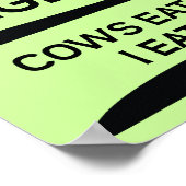 中古ベジタリアンおもしろいポスター ポスター (角)