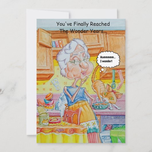 中古ユーモアのある誕生日カード サンキューカード (正面)