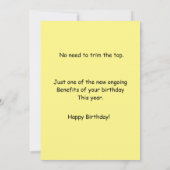 中古ユーモアのある誕生日カード サンキューカード (裏面)