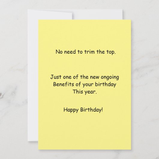 中古ユーモアのある誕生日カード サンキューカード (裏面)