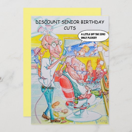 中古ユーモアのある誕生日カード サンキューカード (正面/裏面)