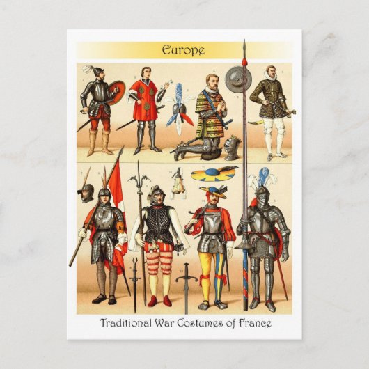 中古伝統的戦争コスチューム ポストカード (正面)