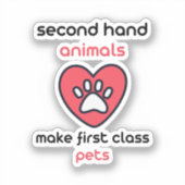 中古動物はファーストクラスのペットのシールを作る シール (正面)