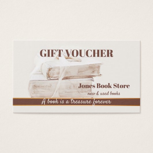 中古書籍ギフト券テンプレート (正面)