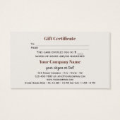 中古書籍ギフト券テンプレート (裏面)