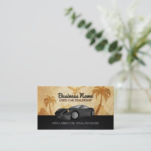 中古車のスローガン 名刺 (スタンド正面)