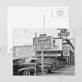 中古車ロットヴィンテージハリウッドカリフォルニア ポストカード (正面/裏面)