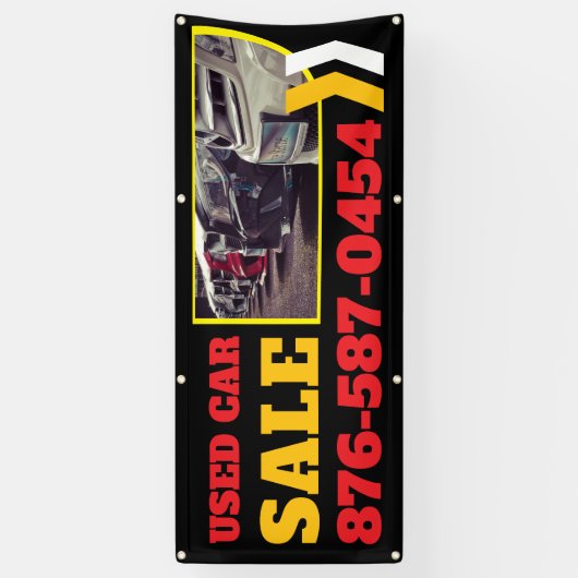 中古車販売カスタムバナー 横断幕 (縦)