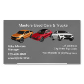 中古車販売ディーラー名刺マグネット マグネット名刺 (正面)