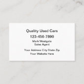 中古車販売店の名刺テンプレート 名刺 (裏面)