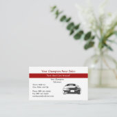 中古車販売店の名刺 名刺 (スタンド正面)