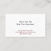 中古車販売店の名刺 名刺 (裏面)