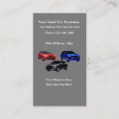 中古車販売店シンプル垂直車の 名刺 (正面)