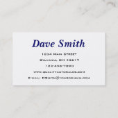 中古車販売店 名刺 (裏面)