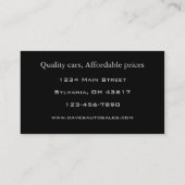 中古車販売店 名刺 (裏面)
