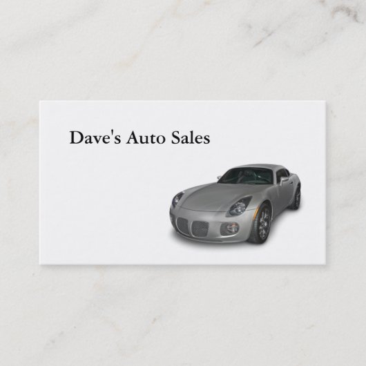 中古車販売店 名刺 (正面)