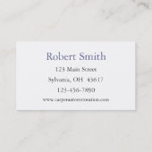 中古車販売店 名刺 (裏面)