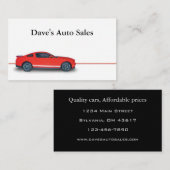 中古車販売店 名刺 (正面/裏面)