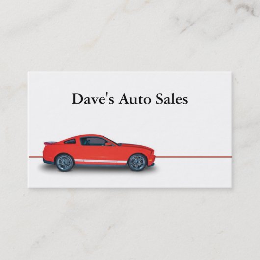 中古車販売店 名刺 (正面)