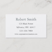 中古車販売業者 名刺 (裏面)