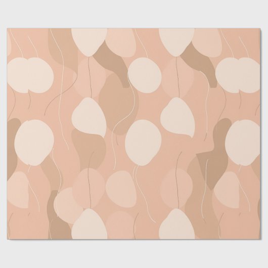 中和:エレガント抽象芸術バルーンパターン ラッピングペーパー (フラット)