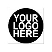 中四角および丸木のハンドルロゴ ラバースタンプ (インプリント)