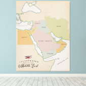 中図解入りの、写真付きの東地図。 キャンバスプリント (インサイチュ (ウッドフロア))