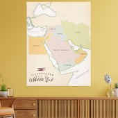 中図解入りの、写真付きの東地図。 キャンバスプリント (インサイチュ (リビング))