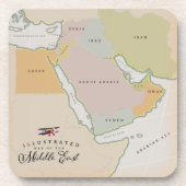 中図解入りの、写真付きの東地図。 コースター (正面)