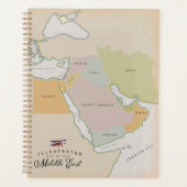 中図解入りの、写真付きの東地図。 プランナー手帳 (正面)